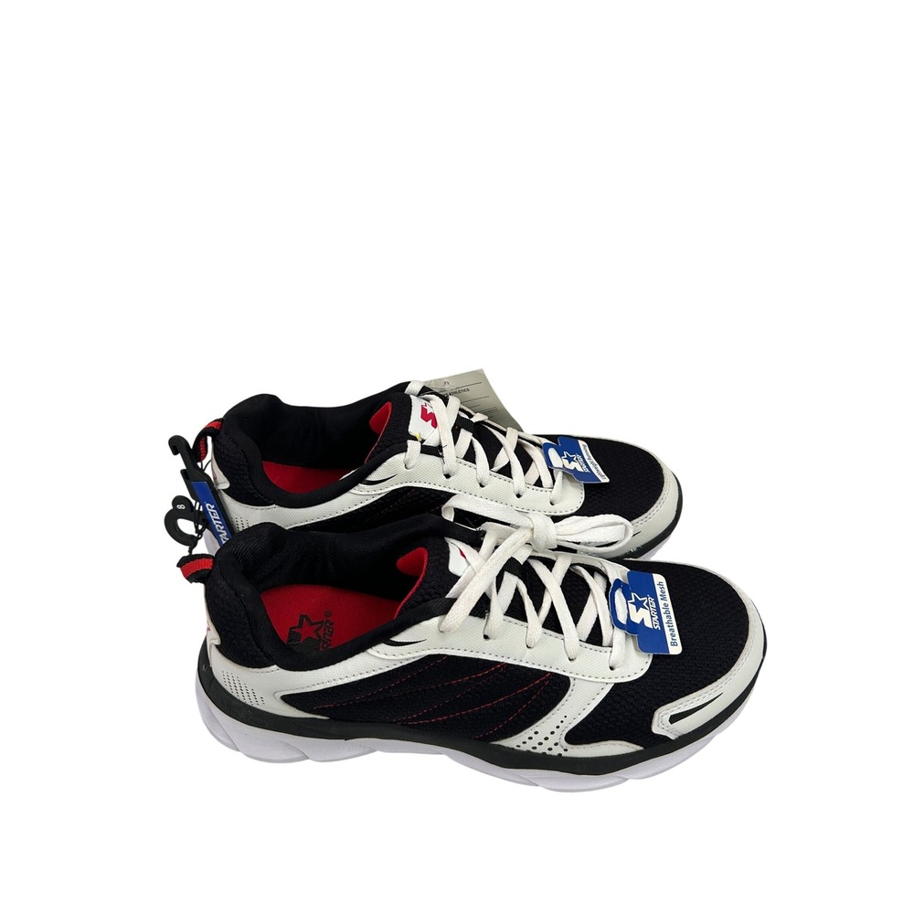Starter Running Shoes 8 White Black Mesh Microcell Athletics Mens